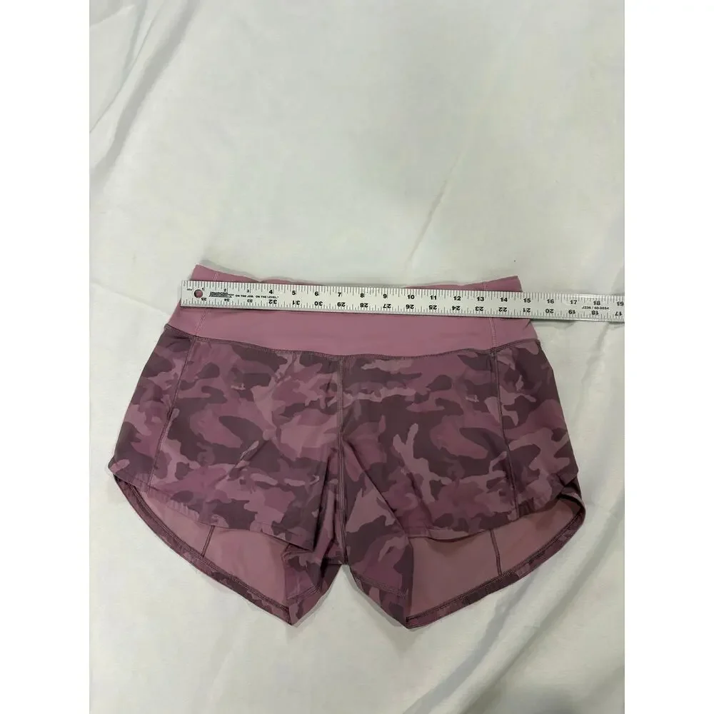 Lululemon Speed Up Short 4” Inseam Womens 6 Purple Camo - Picture 3 of 6